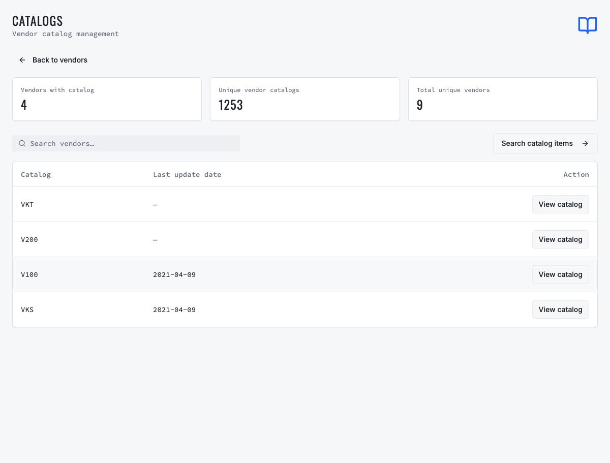 VMOTEK vendor catalog search