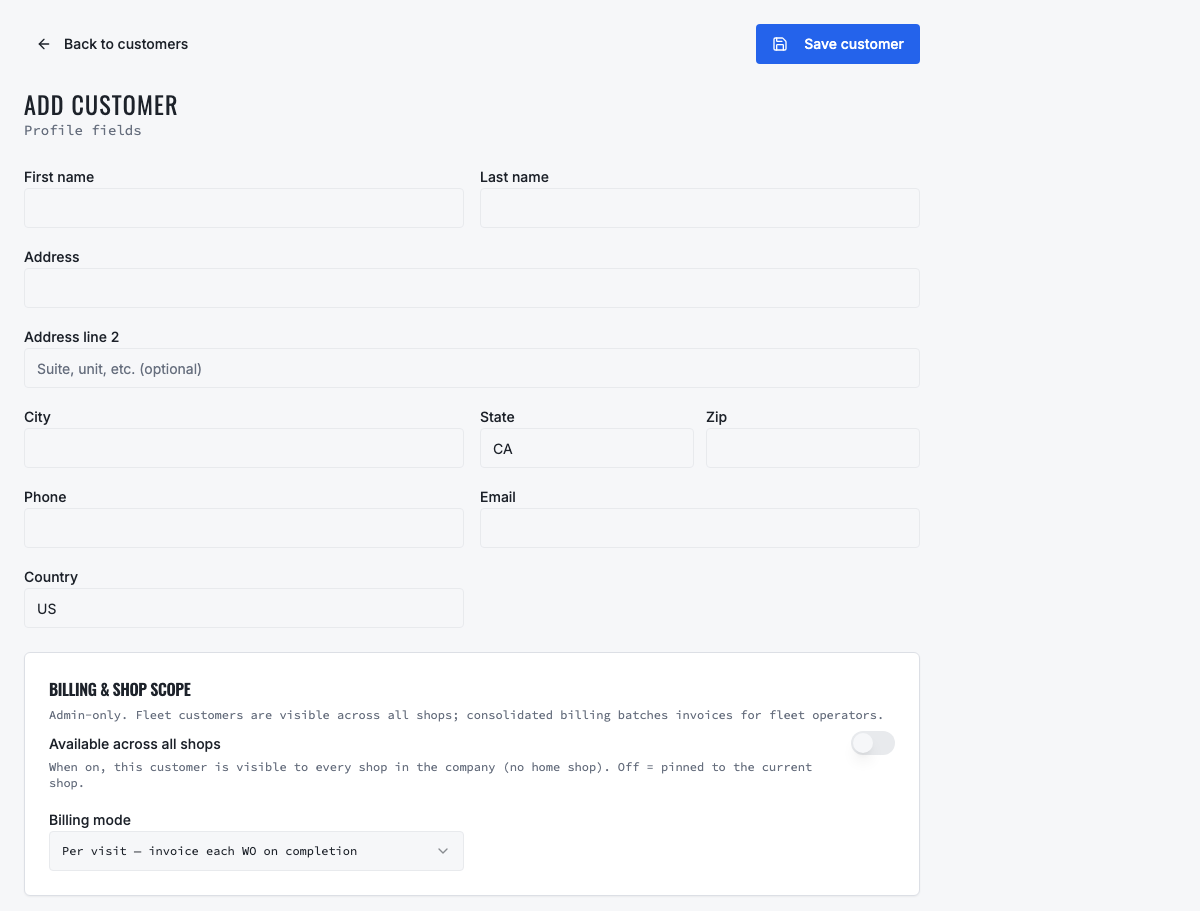 VMOTEK fleet customer organization and contacts