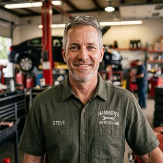 Steve Hammon at his auto repair shop